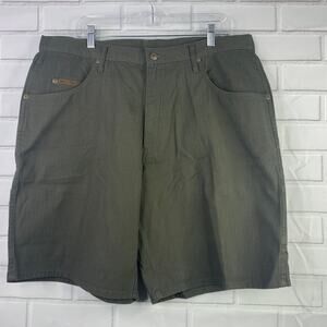 NWT Big Smith Carpenter Shorts olive green riptstop canvas utility 38 waist